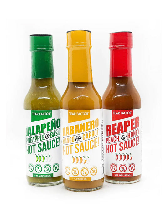 Tear Factor Flagship Flight – Hot Sauce Trio Sampler Pack 3x5oz